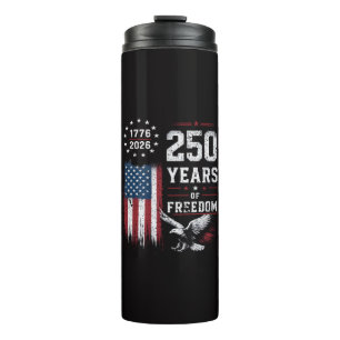4th of July America US Flag Patriotic Thermal Tumbler