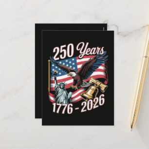 4th of July America US Patriotic Eagle Holiday Postcard