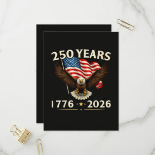 4th of July America US Patriotic Eagle Invitation Postcard