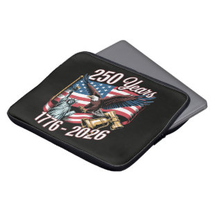 4th of July America US Patriotic Eagle Laptop Sleeve