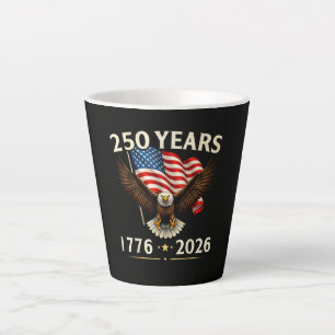 4th of July America US Patriotic Eagle Latte Mug