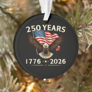 4th of July America US Patriotic Eagle Ornament