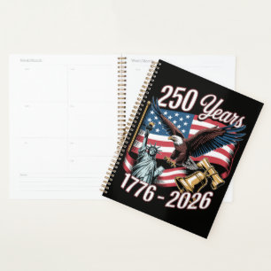 4th of July America US Patriotic Eagle Planner