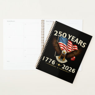 4th of July America US Patriotic Eagle Planner