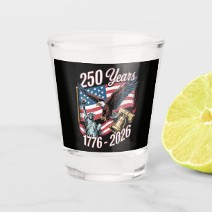 4th of July America US Patriotic Eagle Shot Glass