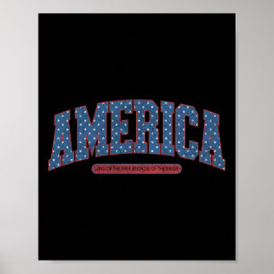 4th Of July America Vintage Retro Patriotic Men Wo Poster