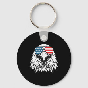 4th Of July American Byld Eagle Flag- Independence Key Ring