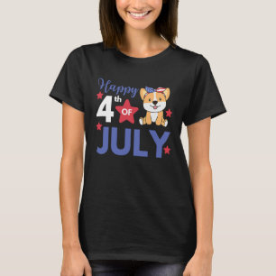 4th Of July American Corgi For Kids Cute Usa Corgi T-Shirt