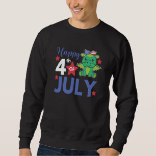4th Of July American Dragon For Kids Cute Usa Drag Sweatshirt