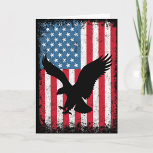 4th Of July American Eagle Flag Usa Independence D Card