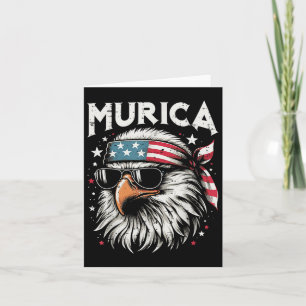 4th Of July American Eagle Murica Patriot Men Wome Card