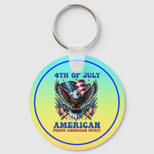 4th of July American Eagle Sublimation-61001 Key Ring