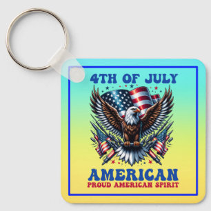 4th Of July American Eagle Sublimation-61001 Key Ring