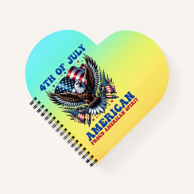 4th Of July American Eagle Sublimation-61001 Notebook (Front)