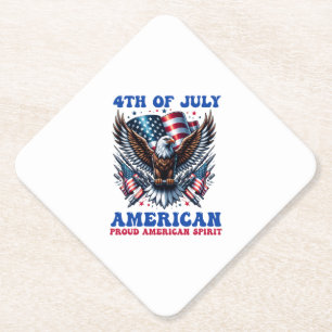 4th Of July American Eagle Sublimation-61001 Paper Coaster