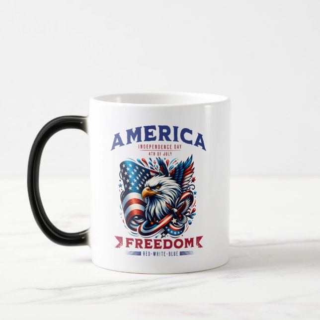 4th of July American Eagle Sublimation-61901 Magic Mug (Left)