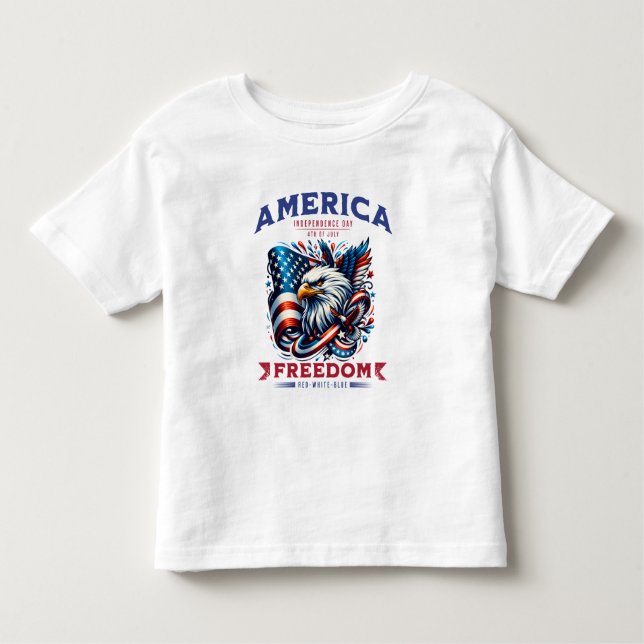 4th of July American Eagle Sublimation-61901 Toddler T-Shirt (Front)