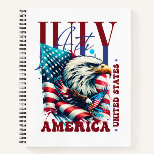 4th of July American Eagle Sublimation-61904 Notebook