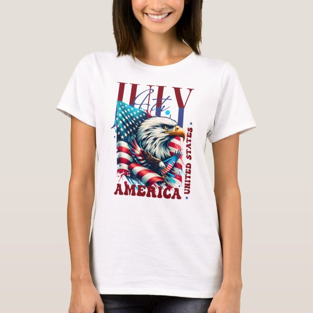 4th of July American Eagle Sublimation-61904 T-Shirt (Front)