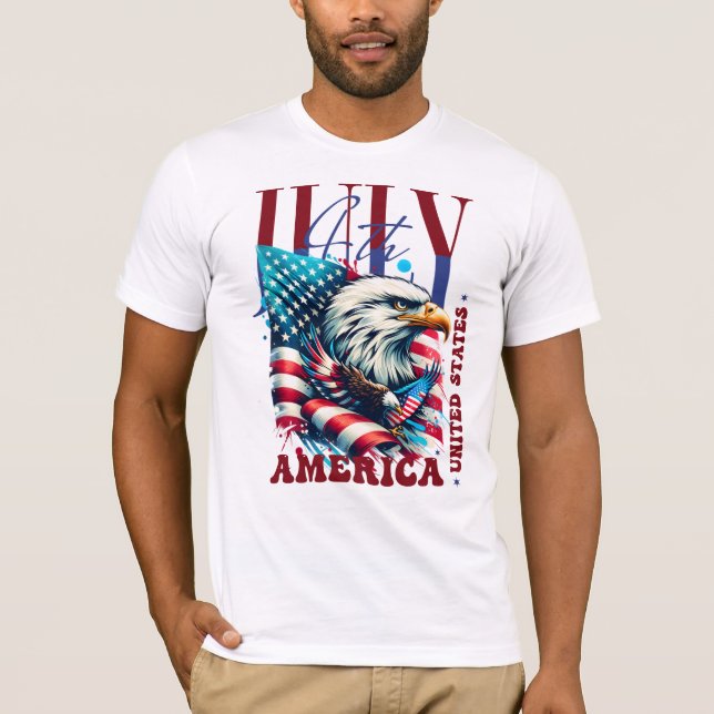 4th of July American Eagle Sublimation-61904 T-Shirt (Front)