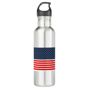 4th of july american flag 710 ml water bottle