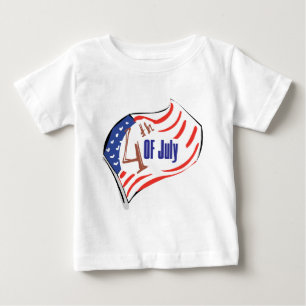4th of July American Flag Baby T-Shirt