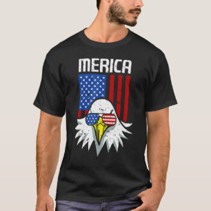 4th Of July American Flag Bald Eagle Mullet 4th Ju T-Shirt
