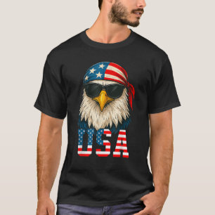 4th of July American Flag Bald Eagle Patriotic T-Shirt