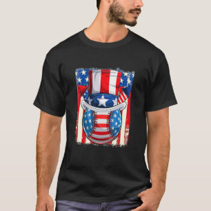 4th Of July American Flag Baseball Apparel Basebal T-Shirt