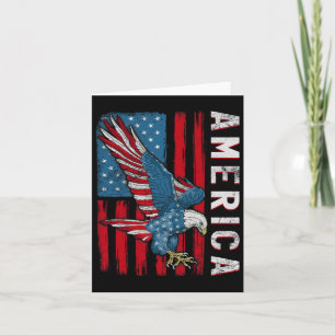 4th Of July American Flag Eagle Independence Day  Card