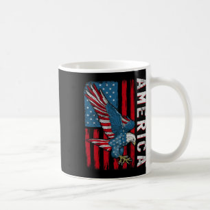 4th Of July American Flag Eagle Independence Day  Coffee Mug