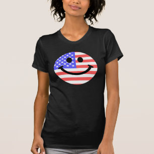 4th of July American Flag face T-Shirt