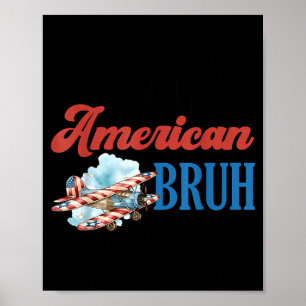 4th Of July American Flag Independence Day Poster