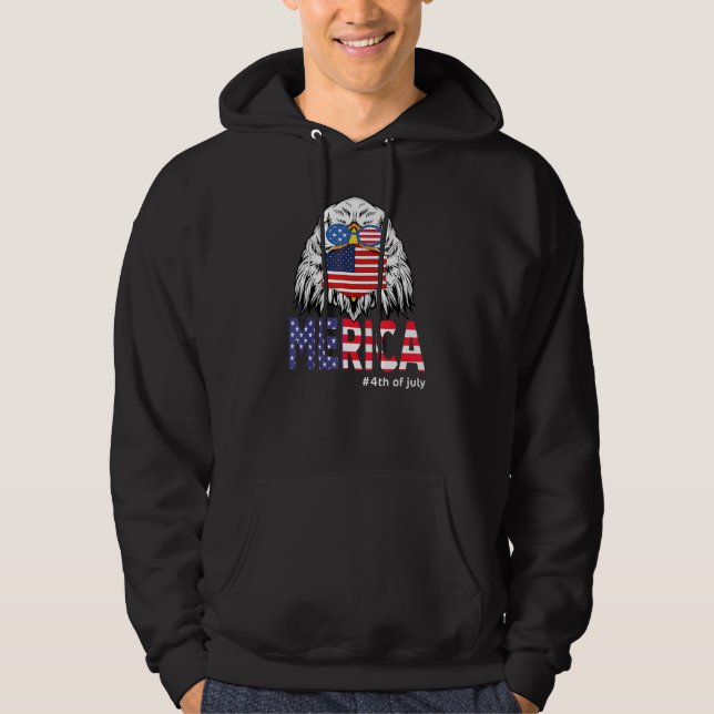 4th Of July American Flag Merica Usa Sunglasses Ea Hoodie (Front)