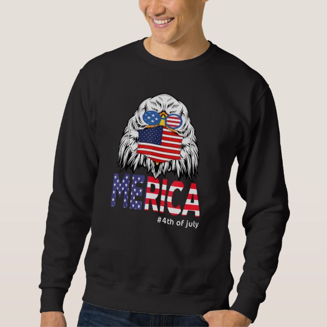 4th Of July American Flag Merica Usa Sunglasses Ea Sweatshirt (Front)
