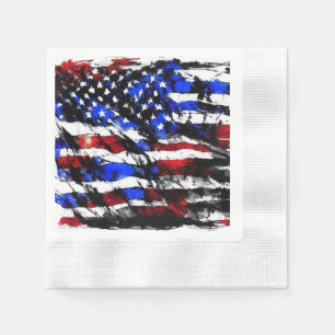 4th of July "American Flag" Paper Napkin
