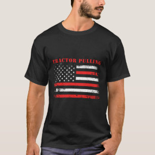 4th Of July American Flag Patriotic Tractor Pullin T-Shirt