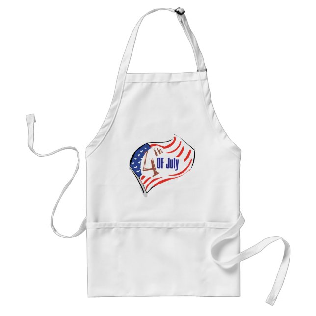 4th of July American Flag Standard Apron (Front)