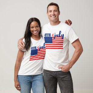4th of July American Flag T-Shirt