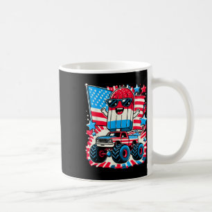 4th Of July American Flag Usa Monster Funny Popsic Coffee Mug