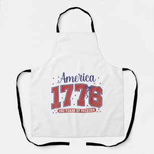 4th of July American Flag Vintage 250 Years 1776 2 Apron