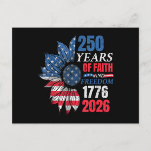 4th of July American Flag Vintage 250 Years 1776 2 Postcard