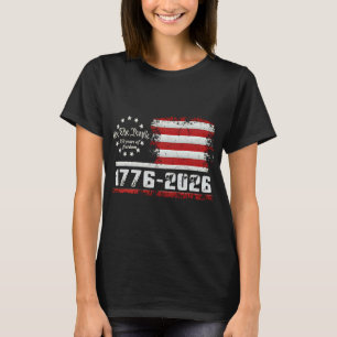 4th Of July American Flag Vintage 250 Years 1776 2 T-Shirt