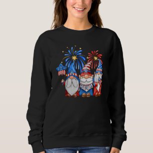 4th Of July American Gnomes Celebrating Independen Sweatshirt