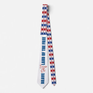 4th Of July American Independence Day  Tie