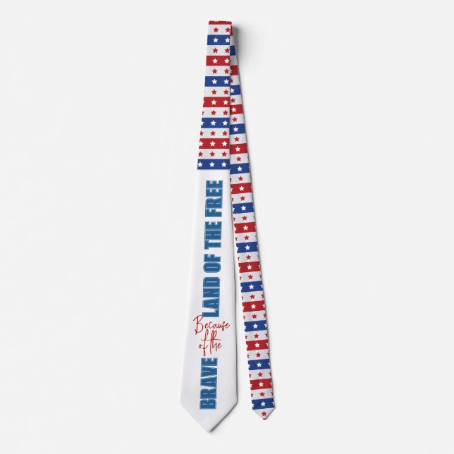 4th Of July American Independence Day  Tie (Front)