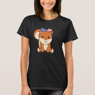 4th Of July American Squirrel Kids Usa Squirrel T-Shirt