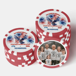 4th Of July America's 250th semiquincentennial Poker Chips