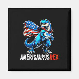 4th Of July Amerisaurus T Rex Funny Magnet