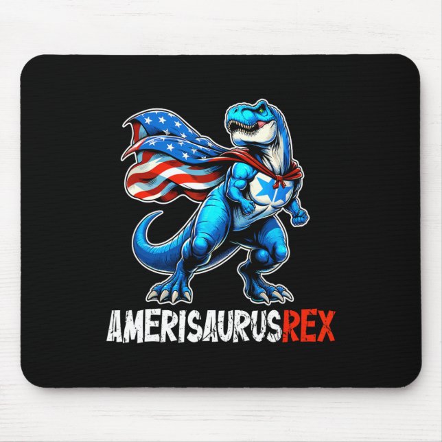 4th Of July Amerisaurus T Rex Funny  Mouse Pad (Front)